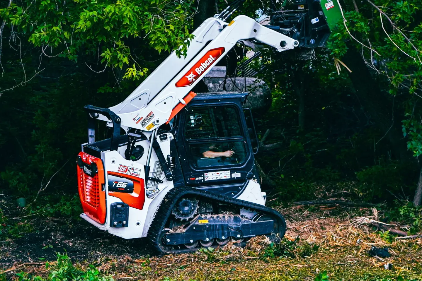 TreeTec compact track loader on a clearing site